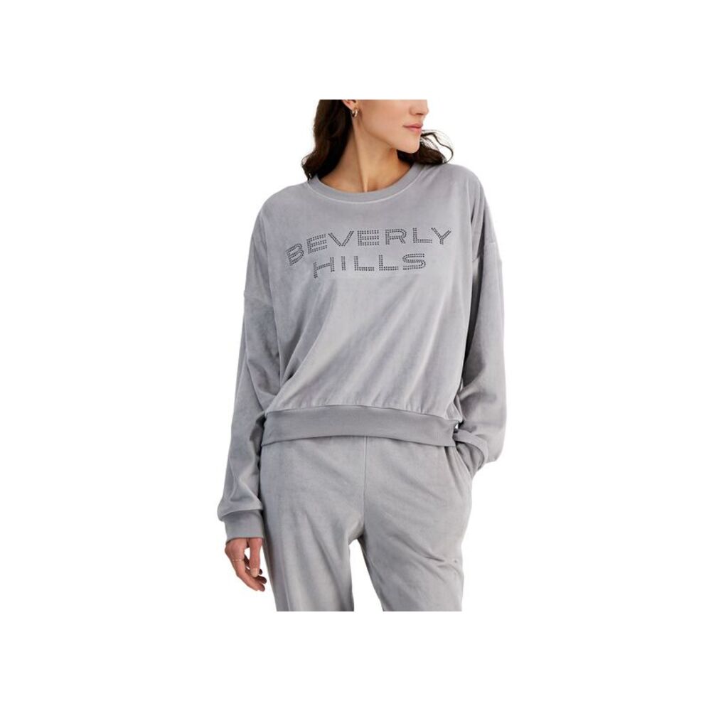 Juniors' Beverly Hills Velour Sweatshirt